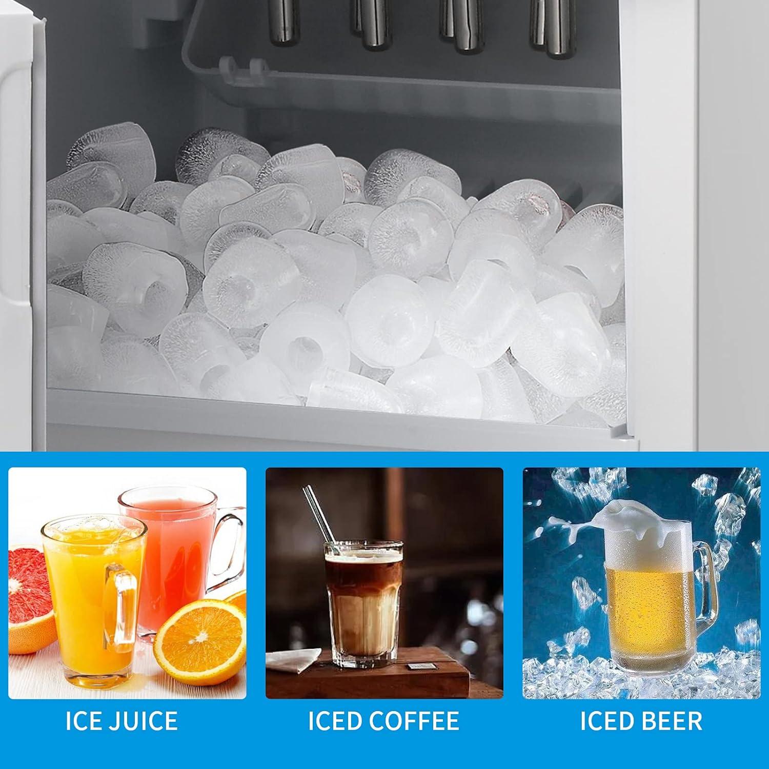 imageAntarctic Star 2in1 Water Cooler Dispenser with Builtin Ice Maker Freestanding Hot Cold Top Loading Water Dispenser 2 3 or 5 Gallon Bottle with Child Safety Lock White