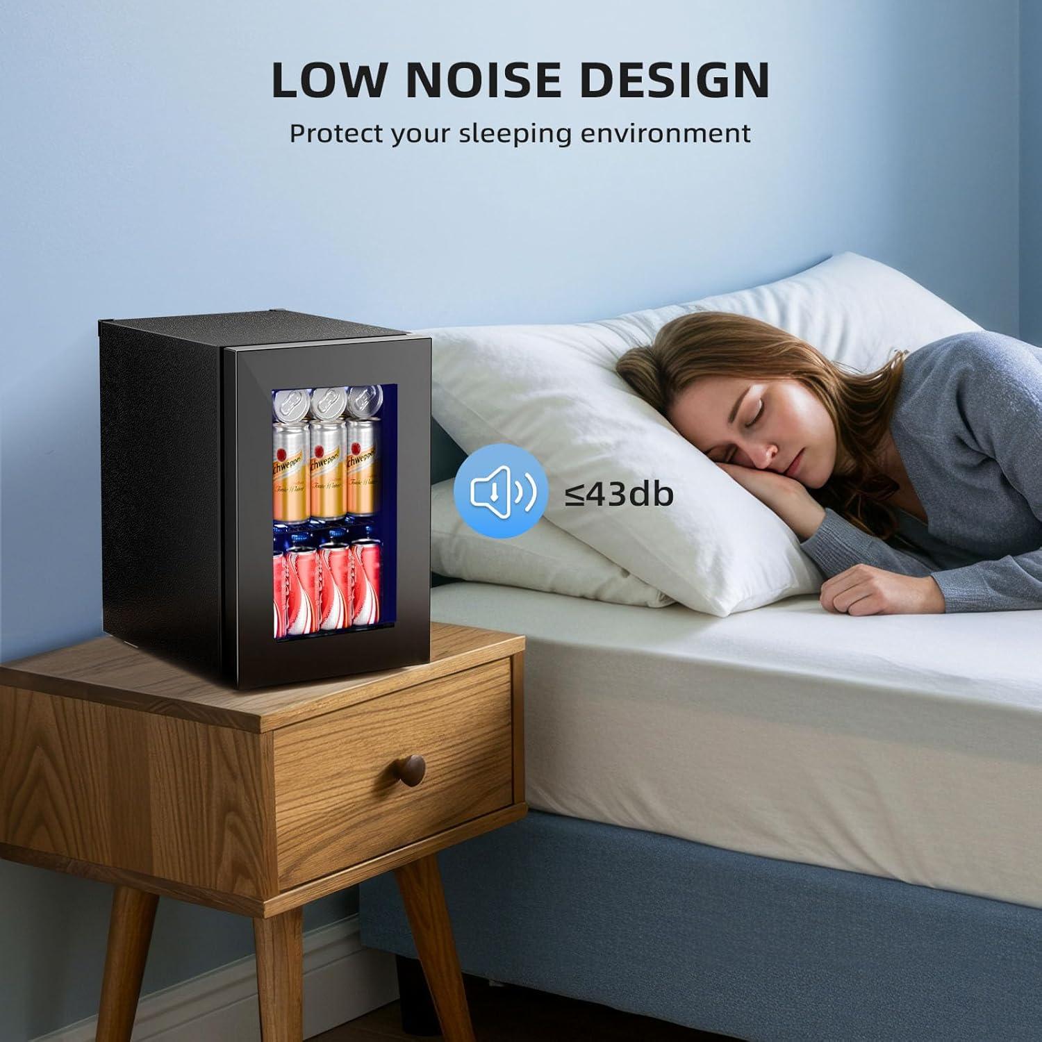 imageAntarctic Star Beverage Refrigerator Cooler68 Can 16 Bottle Mini Fridge for Soda Beer Wine ChampagneGlass Door Drink Dispenser Knob Controlfor Home and Bar17CuFtBlackBlack