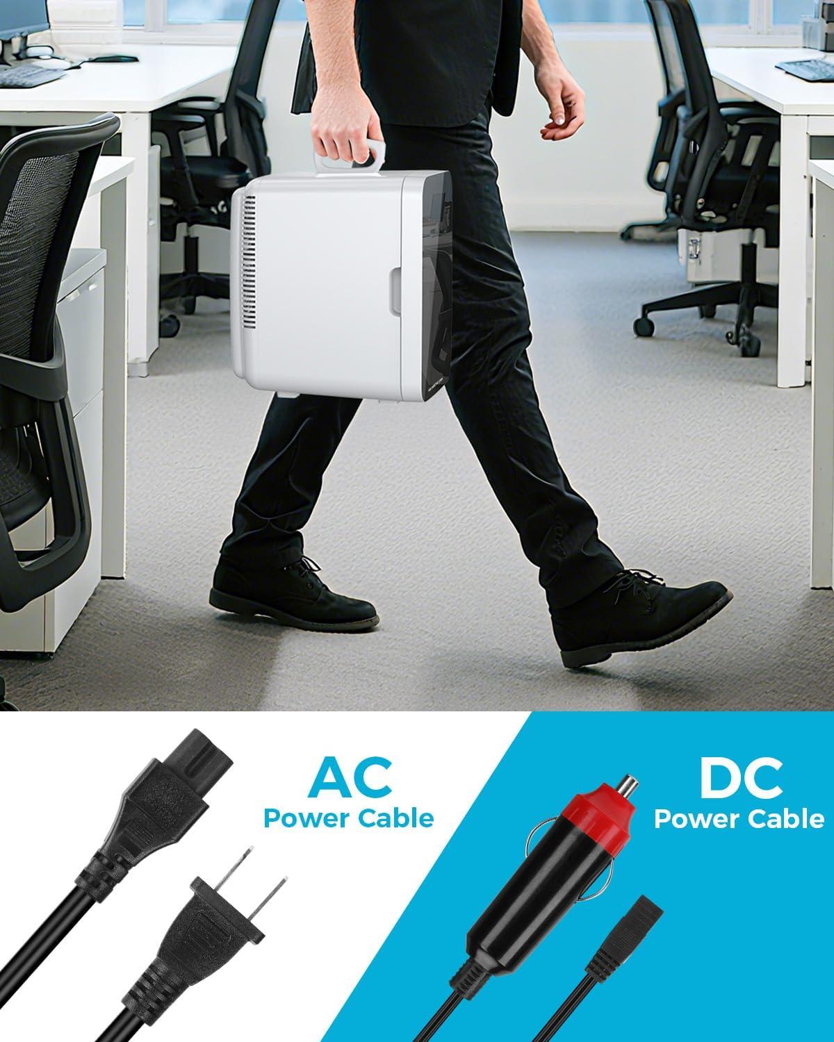 imageAntarctic Star Compact Mini Fridge 10L Portable Small Refrigerator 26 Gal Mini Fridge with ACDC Adapters Small Cosmetics Cooler for Beverage Food Makeup Bedroom Office Dorm BlackWhite