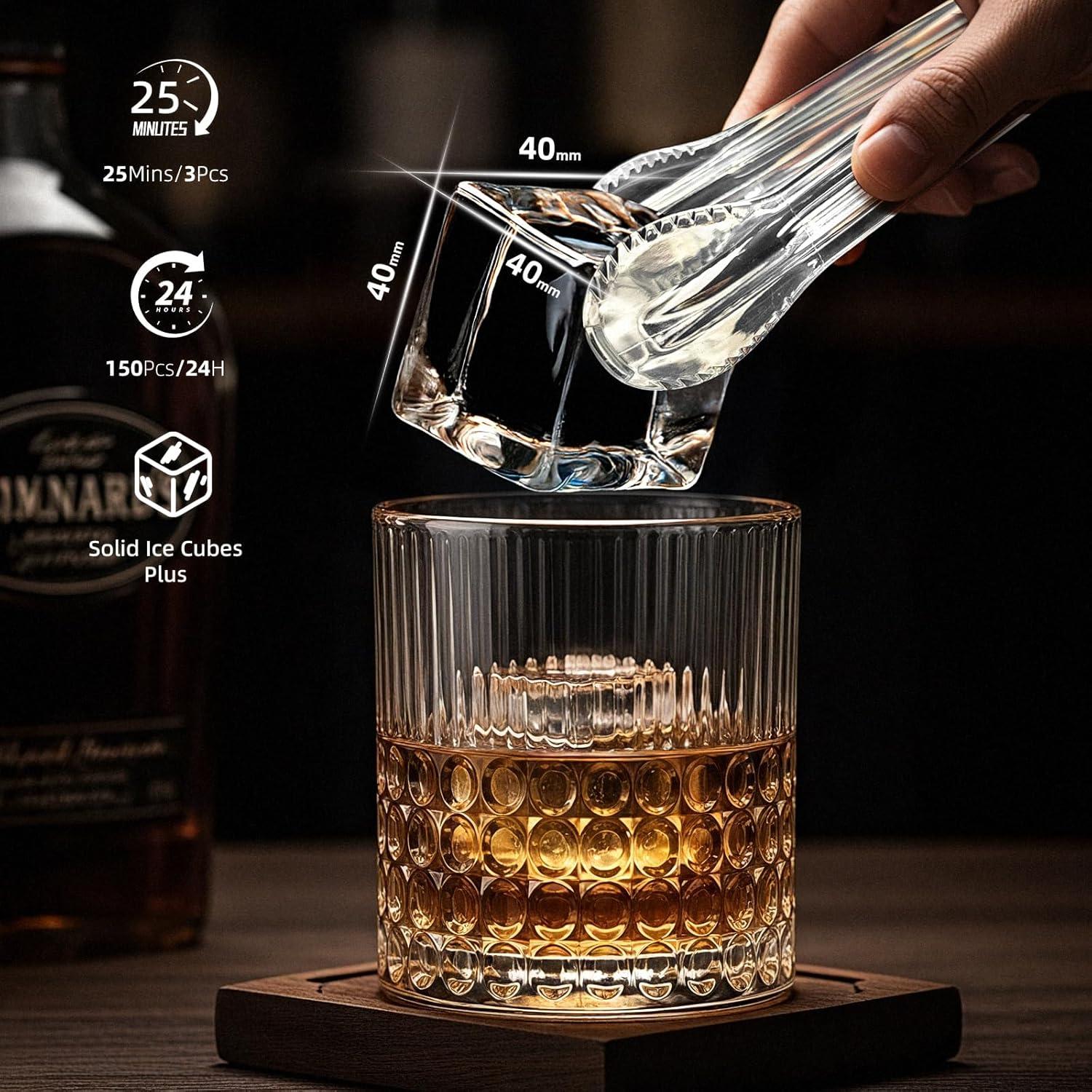 imageAntarctic Star Countertop Ice MakerPortable Ice Makers with SelfCleaning Bullet Ice Machine 26Lbs24H 9 Ice Cubes Ready in 6 Mins for Kitchen Bar Party RV GreyBlack