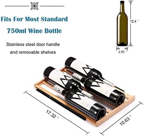 imageAntarctic Star Mini Fridge 15quot Wine Cooler Under Counter Beverage Refrigerator Beer Wine Fridge 28 Bottles Dual Zone Builtin Freestanding Stainless Steel DoubleLayer Tempered Glass Door chiller