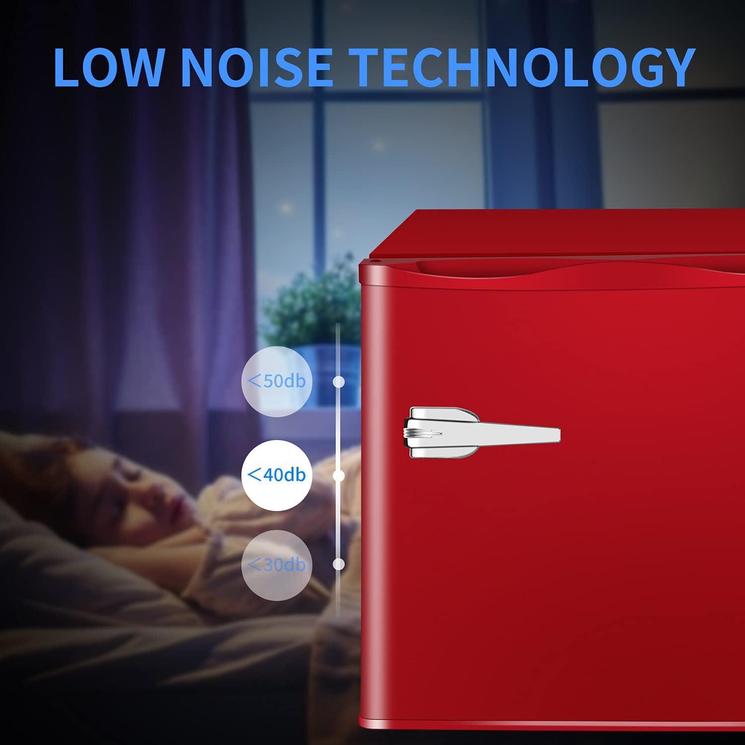 imageAntarctic Star Mini Upright Freezer 23 cuft Compact freezer with Removable Shelves and Adjustable Thermostatfor HomeKitchenOfficeBlackRED