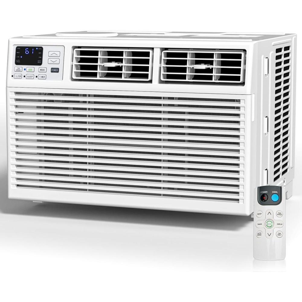 imageAntarctic Star 10000 BTU UShaped Window Air Conditioner Unit Cools up to 450 SqFt with 6 Modes 24H Timer Ultra Quiet Window AC Units with Full Window View Energy Saving Easy to Install White8 000 BTU