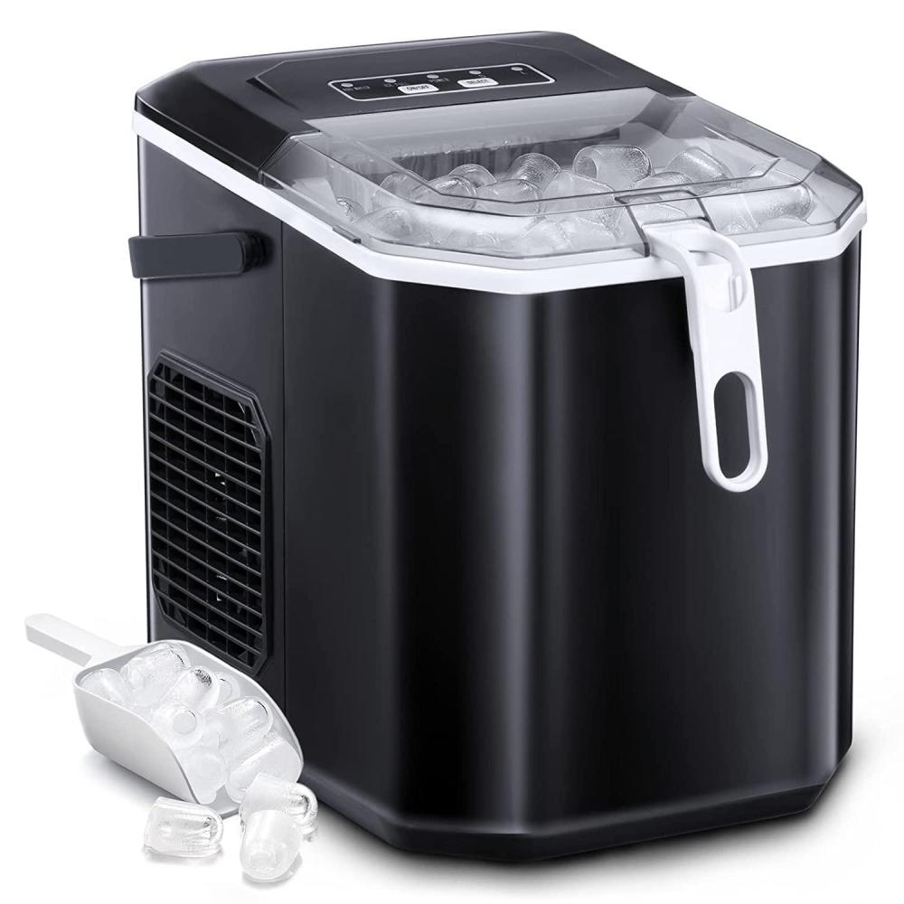 imageAntarctic Star Countertop Ice Maker Portable Machine with HandleSelfCleaning Makers 26Lbs24H 9 Cubes Ready in 6 Mins SL ice for Home Kitchen Bar Party Black