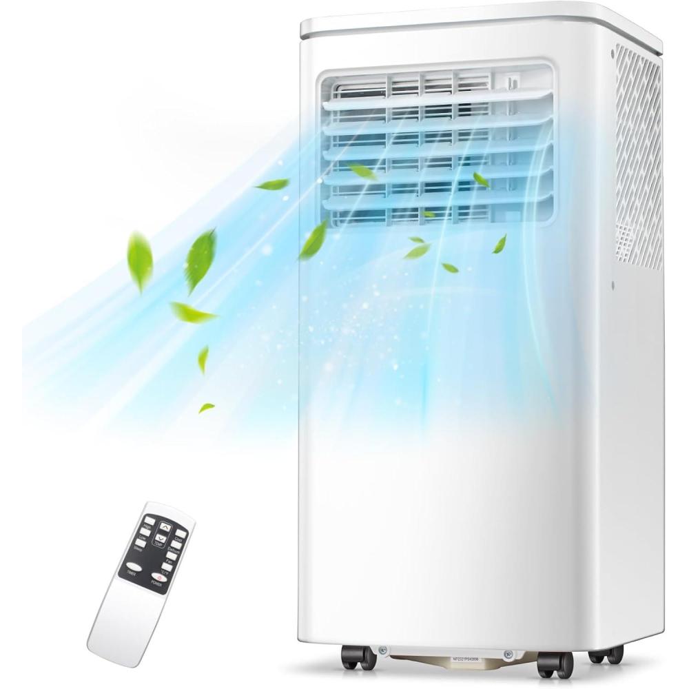 imagePortable Air Conditioners 8000 BTU with Remote Control 4 in 1 Free Standing Cooling AC with Fan ampamp Dehumidifier ampamp Cools 24H Timer Sleep Mode Windows Sealing Kit for Room8000 BTU