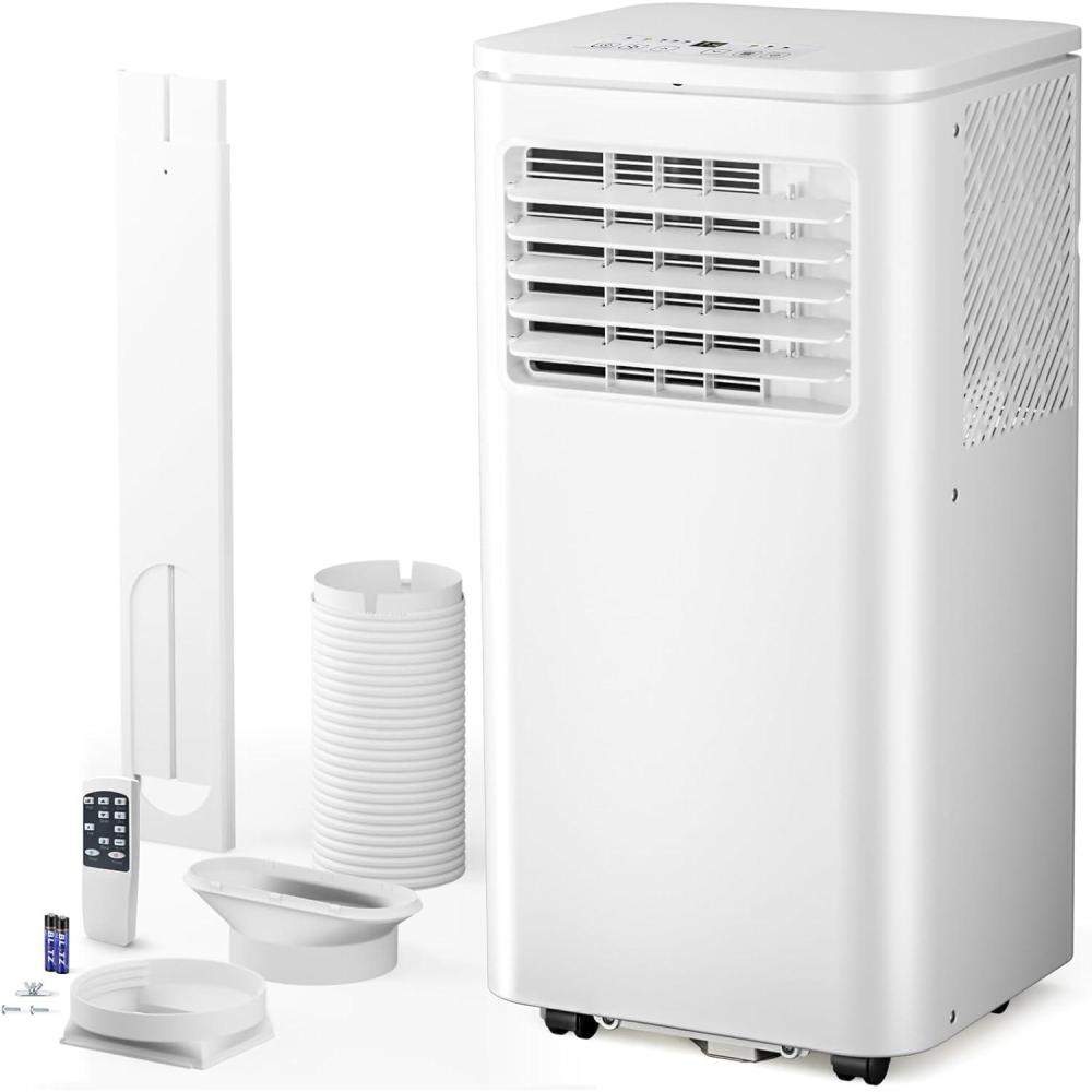 imagePortable Air Conditioners 8000 BTU with Remote Control 4 in 1 Free Standing Cooling AC with Fan ampamp Dehumidifier ampamp Cools 24H Timer Sleep Mode Windows Sealing Kit for Room10000 BTU