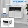 imageAntarctic Star 10000 BTU UShaped Window Air Conditioner Unit Cools up to 450 SqFt with 6 Modes 24H Timer Ultra Quiet Window AC Units with Full Window View Energy Saving Easy to Install White10 000 BTU