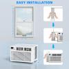 imageAntarctic Star 10000 BTU UShaped Window Air Conditioner Unit Cools up to 450 SqFt with 6 Modes 24H Timer Ultra Quiet Window AC Units with Full Window View Energy Saving Easy to Install White8 000 BTU