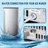 imageAntarctic Star 15quot W Commercial Under Counter Ice Maker Machine 40PCS20Min80 LbDay AutoCleaning ampamp 24H Timer Freestanding Ice Maker Ideal for Commercial ampamp Home SilverSILVER