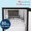 imageAntarctic Star 15quot W Commercial Under Counter Ice Maker Machine 40PCS20Min80 LbDay AutoCleaning ampamp 24H Timer Freestanding Ice Maker Ideal for Commercial ampamp Home SilverBLACK