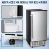 imageAntarctic Star 15quot W Commercial Under Counter Ice Maker Machine 40PCS20Min80 LbDay AutoCleaning ampamp 24H Timer Freestanding Ice Maker Ideal for Commercial ampamp Home SilverSILVER