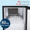 imageAntarctic Star 15quot W Commercial Under Counter Ice Maker Machine 40PCS20Min80 LbDay AutoCleaning ampamp 24H Timer Freestanding Ice Maker Ideal for Commercial ampamp Home SilverSILVER