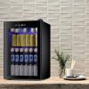 imageAntarctic Star 18L Beverage Refrigerator Cooler 24Can Mini Fridge with Quiet Compressor LED LightFreestanding Small Fridge with Electronic Temperature Control for Home and Bar4061 Black