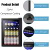 imageAntarctic Star 18L Beverage Refrigerator Cooler 24Can Mini Fridge with Quiet Compressor LED LightFreestanding Small Fridge with Electronic Temperature Control for Home and Bar4061 Black