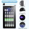 imageAntarctic Star 18L Beverage Refrigerator Cooler 24Can Mini Fridge with Quiet Compressor LED LightFreestanding Small Fridge with Electronic Temperature Control for Home and Bar4061 Black