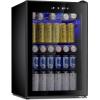 imageAntarctic Star 18L Beverage Refrigerator Cooler 24Can Mini Fridge with Quiet Compressor LED LightFreestanding Small Fridge with Electronic Temperature Control for Home and Bar4061 Black
