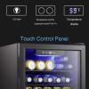 imageAntarctic Star 18L Beverage Refrigerator Cooler 24Can Mini Fridge with Quiet Compressor LED LightFreestanding Small Fridge with Electronic Temperature Control for Home and Bar4061 Black