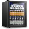 imageAntarctic Star 18L Beverage Refrigerator Cooler 24Can Mini Fridge with Quiet Compressor LED LightFreestanding Small Fridge with Electronic Temperature Control for Home and Bar4061 Black