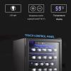 imageAntarctic Star 24 Bottle Wine CoolerCabinet Beverage Refrigerator Small Mini Wine Cellar Beer Soda Clear Glass Door Bar Fridge Quiet Operation Compressor Adjust Temp Control Freestanding 24 Cu ftBlack