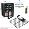 imageAntarctic Star 24 Bottle Wine CoolerCabinet Beverage Refrigerator Small Mini Wine Cellar Beer Soda Clear Glass Door Bar Fridge Quiet Operation Compressor Adjust Temp Control Freestanding 24 Cu ftBlack