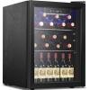 imageAntarctic Star 24 Bottle Wine CoolerCabinet Beverage Refrigerator Small Mini Wine Cellar Beer Soda Clear Glass Door Bar Fridge Quiet Operation Compressor Adjust Temp Control Freestanding 24 Cu ftBlack
