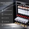 imageAntarctic Star 29 CuFt Beverage Refrigerator115 Can Beer Soda Wine Cooler Low Noise Transparent Glass Door Stainless Steel LED Light Safety Lock for Home and Bar 15 Inch51 CuFt