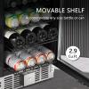 imageAntarctic Star 29 CuFt Beverage Refrigerator115 Can Beer Soda Wine Cooler Low Noise Transparent Glass Door Stainless Steel LED Light Safety Lock for Home and Bar 15 Inch29 CuFt
