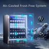 imageAntarctic Star 29 CuFt Beverage Refrigerator115 Can Beer Soda Wine Cooler Low Noise Transparent Glass Door Stainless Steel LED Light Safety Lock for Home and Bar 15 Inch51 CuFt