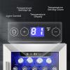 imageAntarctic Star 29 CuFt Beverage Refrigerator115 Can Beer Soda Wine Cooler Low Noise Transparent Glass Door Stainless Steel LED Light Safety Lock for Home and Bar 15 Inch29 CuFt