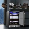 imageAntarctic Star 29 CuFt Beverage Refrigerator115 Can Beer Soda Wine Cooler Low Noise Transparent Glass Door Stainless Steel LED Light Safety Lock for Home and Bar 15 Inch51 CuFt