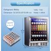 imageAntarctic Star 51 CuFt Beverage Refrigerator166 Can Wine CoolerLow NoiseTransparent Glass Door Efficient Cooling System with Safety Lock for Home Bar Office 24 Inch Stainless Steel Silver