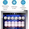 imageAntarctic Star Beverage Refrigerator Cooler  145 Can Mini Fridge Glass Door for Soda Beer or Wine Small Drink Dispenser Clear Front for Home Office or Bar Silver44cuft