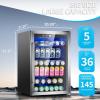 imageAntarctic Star Beverage Refrigerator Cooler 120 Can Glass Door Mini Fridge for Soda Cola Beer or Wine Constant Glass Door Small Drink Dispenser Clear Front Door for Home Bar 32cuftSilver