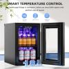 imageAntarctic Star Beverage Refrigerator Cooler 120 Can Glass Door Mini Fridge for Soda Cola Beer or Wine Constant Glass Door Small Drink Dispenser Clear Front Door for Home Bar 32cuftBlack