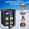 imageAntarctic Star Beverage Refrigerator Cooler 120 Can Glass Door Mini Fridge for Soda Cola Beer or Wine Constant Glass Door Small Drink Dispenser Clear Front Door for Home Bar 32cuftBlack