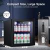imageAntarctic Star Beverage Refrigerator Cooler 120 Can Glass Door Mini Fridge for Soda Cola Beer or Wine Constant Glass Door Small Drink Dispenser Clear Front Door for Home Bar 32cuftBlack