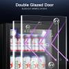 imageAntarctic Star Beverage Refrigerator Cooler 120 Can Glass Door Mini Fridge for Soda Cola Beer or Wine Constant Glass Door Small Drink Dispenser Clear Front Door for Home Bar 32cuftBlack