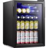 imageAntarctic Star Beverage Refrigerator Cooler 120 Can Glass Door Mini Fridge for Soda Cola Beer or Wine Constant Glass Door Small Drink Dispenser Clear Front Door for Home Bar 32cuftBlack