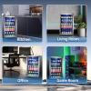 imageAntarctic Star Beverage Refrigerator Cooler 120 Can Glass Door Mini Fridge for Soda Cola Beer or Wine Constant Glass Door Small Drink Dispenser Clear Front Door for Home Bar 32cuftSilver