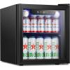 imageAntarctic Star Beverage Refrigerator Cooler 120 Can Glass Door Mini Fridge for Soda Cola Beer or Wine Constant Glass Door Small Drink Dispenser Clear Front Door for Home Bar 32cuftBlack