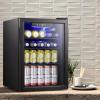 imageAntarctic Star Beverage Refrigerator Cooler 120 Can Glass Door Mini Fridge for Soda Cola Beer or Wine Constant Glass Door Small Drink Dispenser Clear Front Door for Home Bar 32cuftBlack
