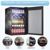 imageAntarctic Star Beverage Refrigerator Cooler68 Can 16 Bottle Mini Fridge for Soda Beer Wine ChampagneGlass Door Drink Dispenser Knob Controlfor Home and Bar17CuFtBlackBlack
