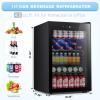 imageAntarctic Star Beverage Refrigerator Cooler68 Can 16 Bottle Mini Fridge for Soda Beer Wine ChampagneGlass Door Drink Dispenser Knob Controlfor Home and Bar17CuFtBlackBlack