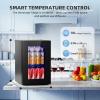 imageAntarctic Star Beverage Refrigerator Cooler68 Can 16 Bottle Mini Fridge for Soda Beer Wine ChampagneGlass Door Drink Dispenser Knob Controlfor Home and Bar17CuFtBlackBlack