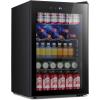 imageAntarctic Star Beverage Refrigerator Cooler68 Can 16 Bottle Mini Fridge for Soda Beer Wine ChampagneGlass Door Drink Dispenser Knob Controlfor Home and Bar17CuFtBlackBlack