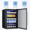 imageAntarctic Star Beverage Refrigerator Cooler68 Can 16 Bottle Mini Fridge for Soda Beer Wine ChampagneGlass Door Drink Dispenser Knob Controlfor Home and Bar17CuFtBlackSilver