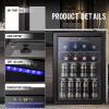 imageAntarctic Star Beverage Refrigerator Cooler68 Can 16 Bottle Mini Fridge for Soda Beer Wine ChampagneGlass Door Drink Dispenser Knob Controlfor Home and Bar17CuFtBlackBlack