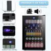 imageAntarctic Star Beverage Refrigerator Cooler68 Can 16 Bottle Mini Fridge for Soda Beer Wine ChampagneGlass Door Drink Dispenser Knob Controlfor Home and Bar17CuFtBlackBlack