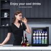 imageAntarctic Star Beverage Refrigerator Cooler68 Can 16 Bottle Mini Fridge for Soda Beer Wine ChampagneGlass Door Drink Dispenser Knob Controlfor Home and Bar17CuFtBlackBlack