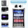 imageAntarctic Star Beverage Refrigerator Cooler68 Can 16 Bottle Mini Fridge for Soda Beer Wine ChampagneGlass Door Drink Dispenser Knob Controlfor Home and Bar17CuFtBlackSilver